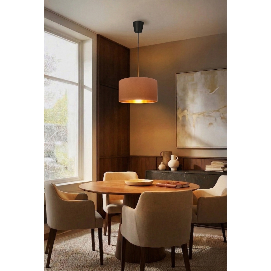 Brilagi - Κρεμαστό φωτιστικό με καλώδιο VELVET 1xE27/60W/230V pr. 40 cm μπεζ/χρυσό