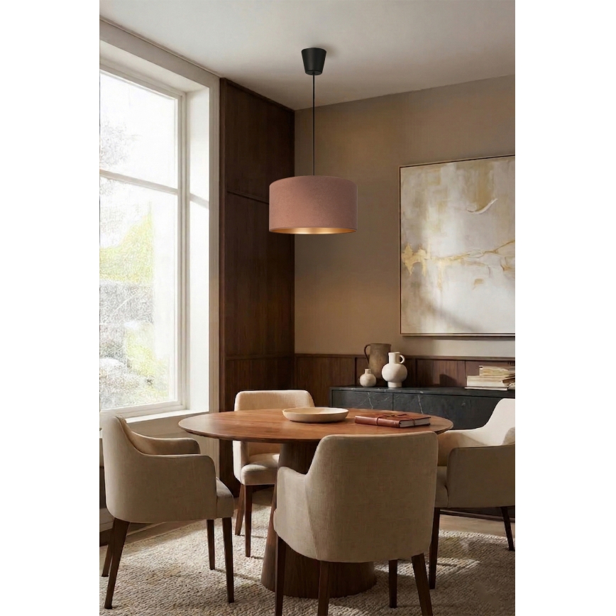 Brilagi - Κρεμαστό φωτιστικό με καλώδιο VELVET 1xE27/60W/230V pr. 40 cm μπεζ/χρυσό
