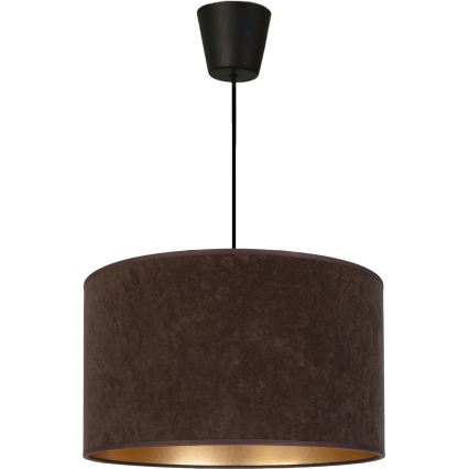 Brilagi - Κρεμαστό φωτιστικό με καλώδιο VELVET 1xE27/60W/230V Ø 40 cm καφέ/χρυσό