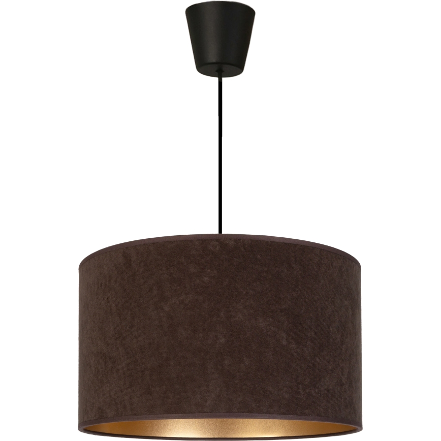 Brilagi - Κρεμαστό φωτιστικό με καλώδιο VELVET 1xE27/60W/230V Ø 40 cm καφέ/χρυσό