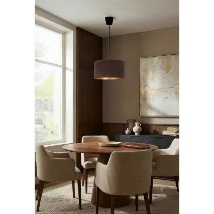 Brilagi - Κρεμαστό φωτιστικό με καλώδιο VELVET 1xE27/60W/230V Ø 40 cm καφέ/χρυσό