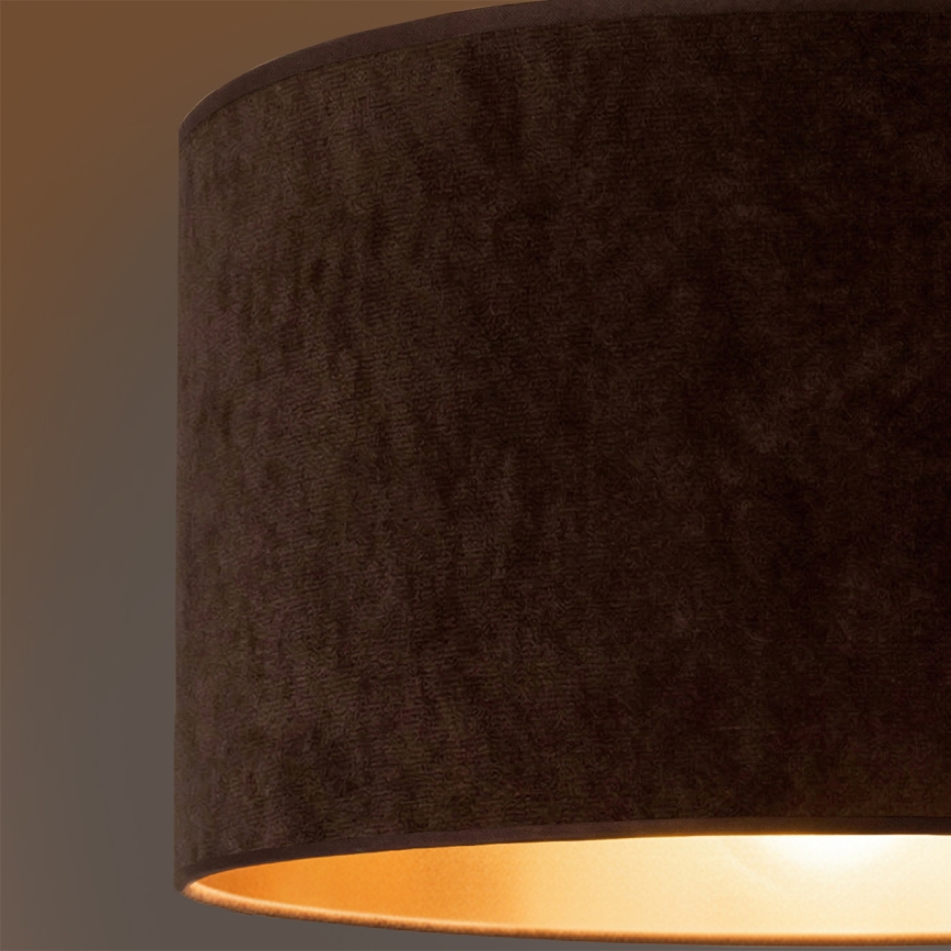 Brilagi - Κρεμαστό φωτιστικό με καλώδιο VELVET 1xE27/60W/230V Ø 40 cm καφέ/χρυσό