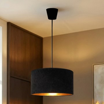 Brilagi - Κρεμαστό φωτιστικό με καλώδιο VELVET 1xE27/60W/230V Ø 40 εκ. μαύρο/χρυσό