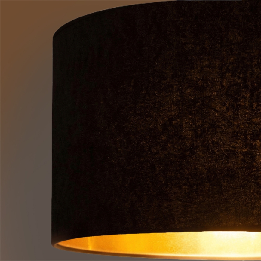 Brilagi - Κρεμαστό φωτιστικό με καλώδιο VELVET 1xE27/60W/230V Ø 40 εκ. μαύρο/χρυσό