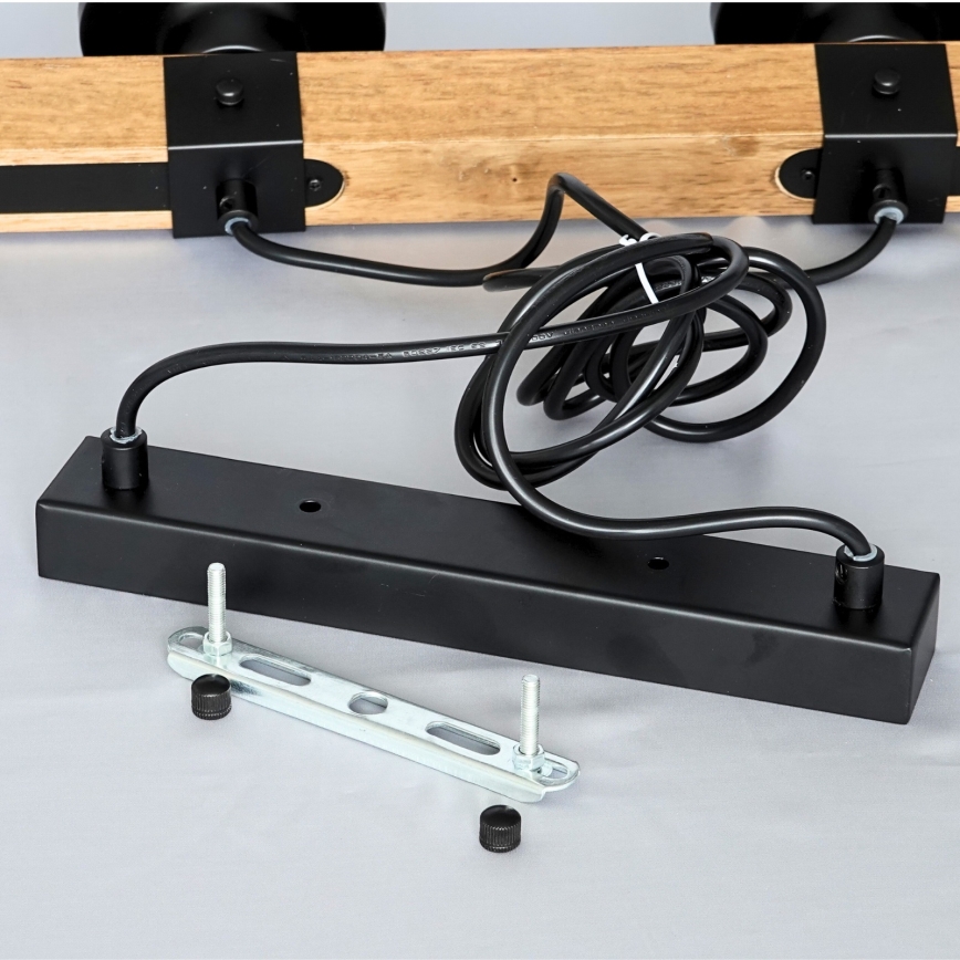 Brilagi - Κρεμαστό φωτιστικό με καλώδιο VISTA 4xE27/60W/230V σε απόχρωση δρυός