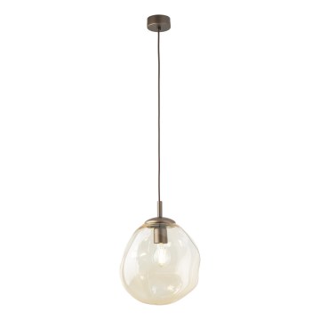 Brilagi - Κρεμαστό φωτιστικό με καλώδιο VULCANO 1xE27/15W/230V καφέ/καπνιστό μπεζ