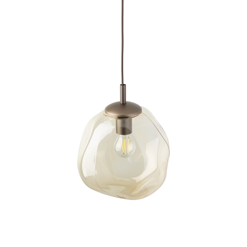 Brilagi - Κρεμαστό φωτιστικό με καλώδιο VULCANO 1xE27/15W/230V καφέ/καπνιστό μπεζ