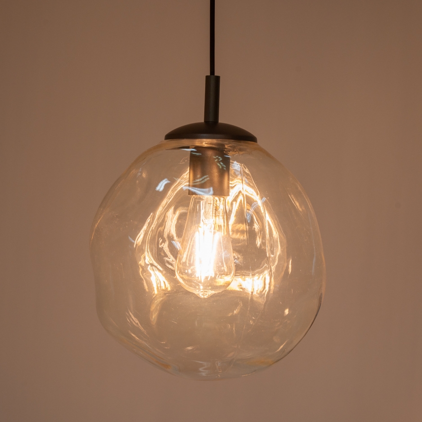 BRILAGI - Κρεμαστό φωτιστικό με καλώδιο VULCANO 1xE27/15W/230V Διάμ. 25 εκ. μπρονζέ/καπνιστό μπεζ