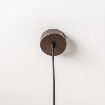 BRILAGI - Κρεμαστό φωτιστικό με καλώδιο VULCANO 1xE27/15W/230V Διάμ. 25 εκ. μπρονζέ/καπνιστό μπεζ