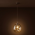 Brilagi - Κρεμαστό φωτιστικό με καλώδιο VULCANO 1xE27/15W/230V Διάμ. 25 εκ. μπρονζέ/καπνιστό μπεζ