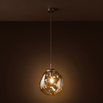 Brilagi - Κρεμαστό φωτιστικό με καλώδιο VULCANO 1xE27/15W/230V Διάμ. 25 εκ. μπρονζέ/καπνιστό μπεζ