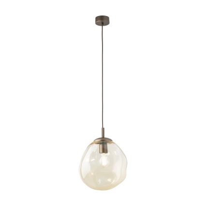 Brilagi - Κρεμαστό φωτιστικό με καλώδιο VULCANO 1xE27/15W/230V μπρονζέ/καπνιστό μπεζ