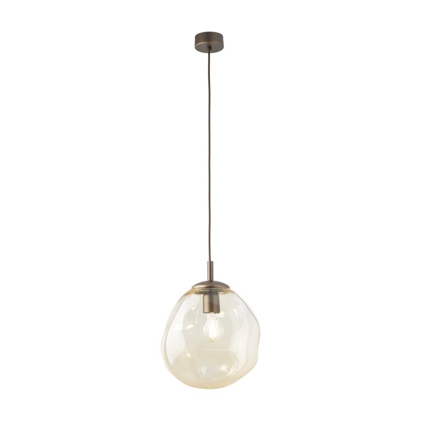 Brilagi - Κρεμαστό φωτιστικό με καλώδιο VULCANO 1xE27/15W/230V μπρονζέ/καπνιστό μπεζ