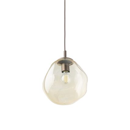 Brilagi - Κρεμαστό φωτιστικό με καλώδιο VULCANO 1xE27/15W/230V μπρονζέ/καπνιστό μπεζ