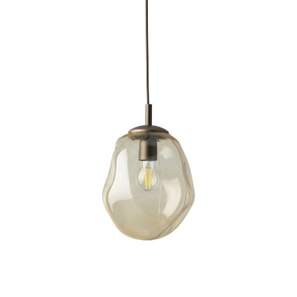 Brilagi - Κρεμαστό φωτιστικό με καλώδιο VULCANO 1xE27/15W/230V μπρονζέ/καπνιστό μπεζ