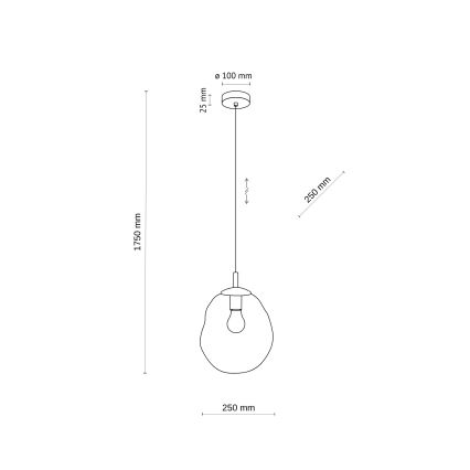 Brilagi - Κρεμαστό φωτιστικό με καλώδιο VULCANO 1xE27/15W/230V μπρονζέ/καπνιστό μπεζ