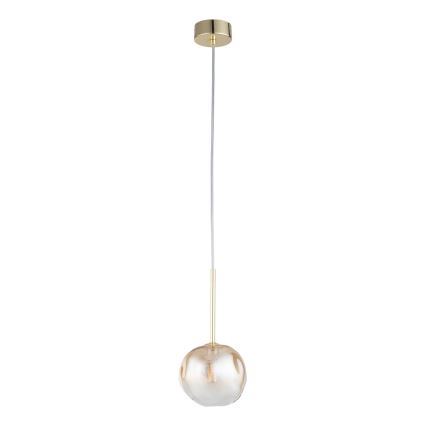 Brilagi - Κρεμαστό φωτιστικό με καλώδιο VULCANO 1xG9/8W/230V διάμ. 15 cm χρυσό/καπνιστό μπεζ