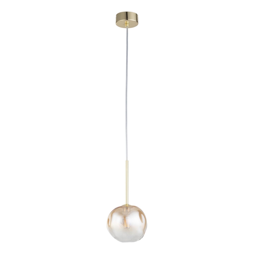 Brilagi - Κρεμαστό φωτιστικό με καλώδιο VULCANO 1xG9/8W/230V διάμ. 15 cm χρυσό/καπνιστό μπεζ