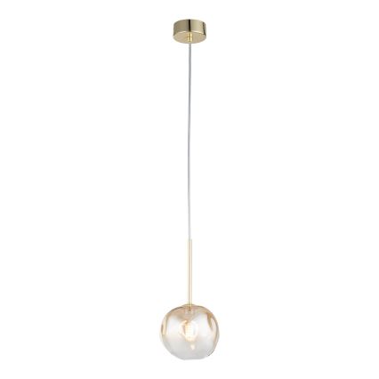 Brilagi - Κρεμαστό φωτιστικό με καλώδιο VULCANO 1xG9/8W/230V διάμ. 15 cm χρυσό/καπνιστό μπεζ