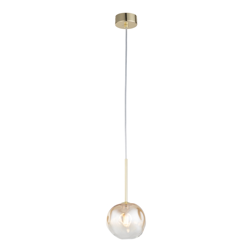 Brilagi - Κρεμαστό φωτιστικό με καλώδιο VULCANO 1xG9/8W/230V διάμ. 15 cm χρυσό/καπνιστό μπεζ