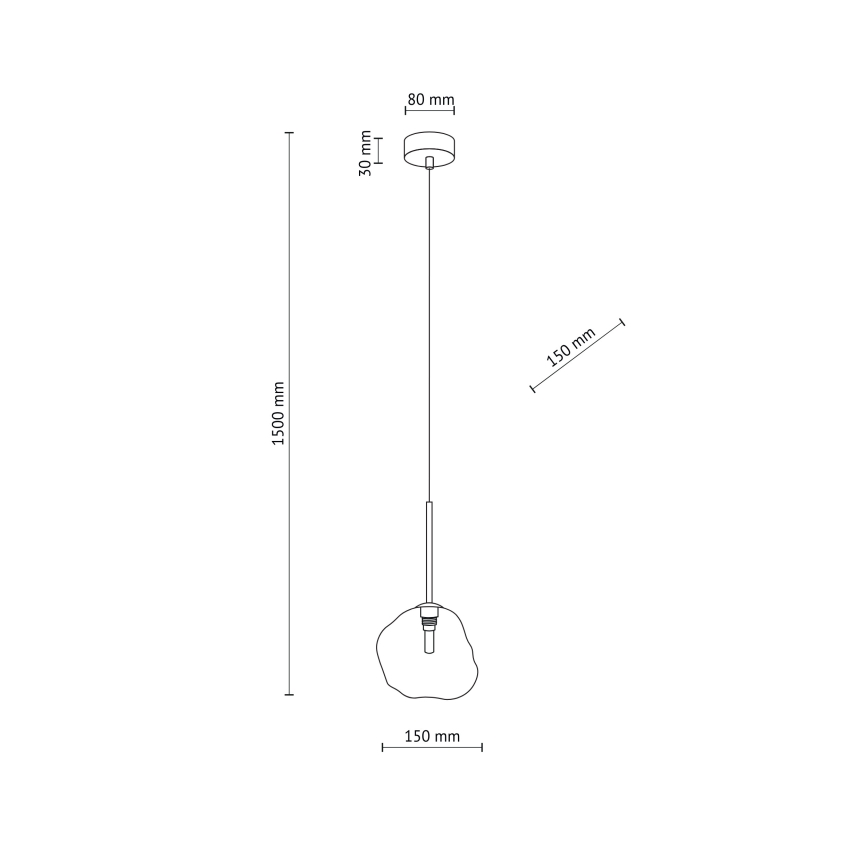 Brilagi - Κρεμαστό φωτιστικό με καλώδιο VULCANO 1xG9/8W/230V διάμ. 15 cm χρυσό/καπνιστό μπεζ