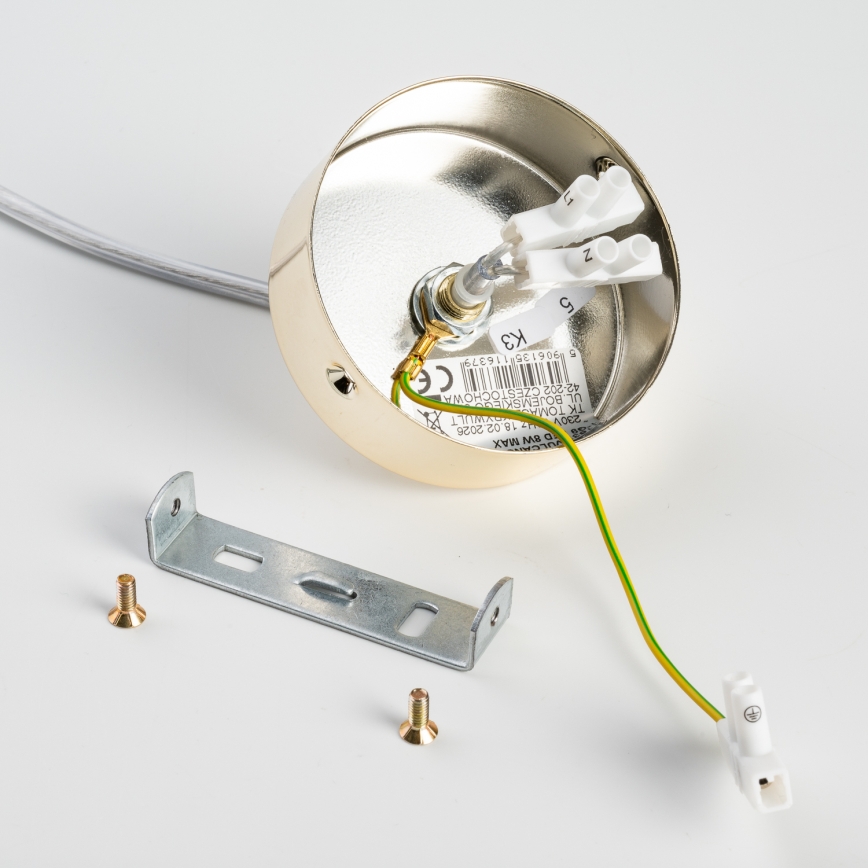 BRILAGI - Κρεμαστό φωτιστικό με καλώδιο VULCANO 1xG9/8W/230V διάμ. 15 cm χρυσό/καπνιστό μπεζ