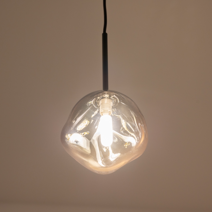 BRILAGI - Κρεμαστό φωτιστικό με καλώδιο VULCANO 1xG9/8W/230V διάμ. 15 εκ. μαύρο/καπνιστό μαύρο