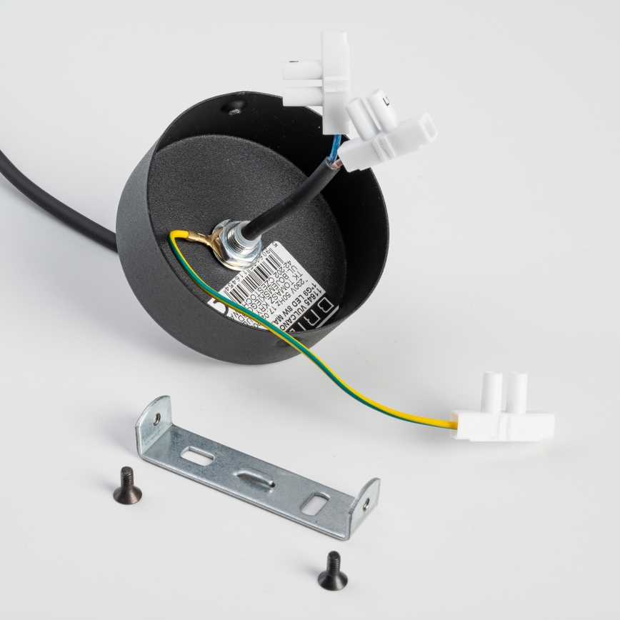 BRILAGI - Κρεμαστό φωτιστικό με καλώδιο VULCANO 1xG9/8W/230V διάμ. 15 εκ. μαύρο/καπνιστό μαύρο