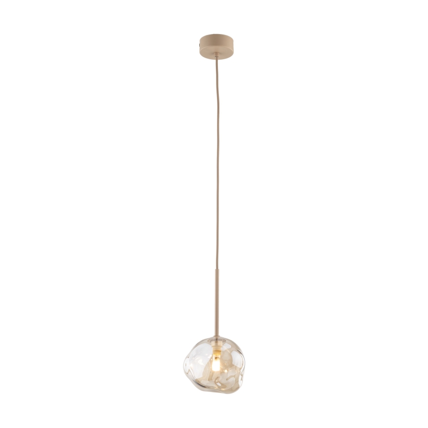 Brilagi - Κρεμαστό φωτιστικό με καλώδιο VULCANO 1xG9/8W/230V μπεζ/καπνιστό μπεζ
