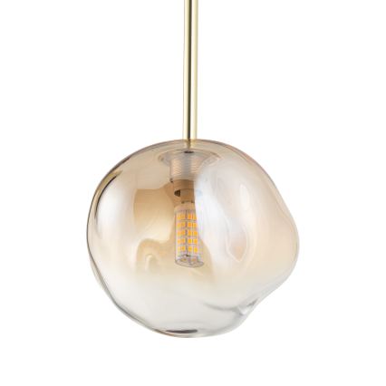 Brilagi - Κρεμαστό φωτιστικό με καλώδιο VULCANO 1xG9/8W/230V χρυσό/καπνιστό μπεζ