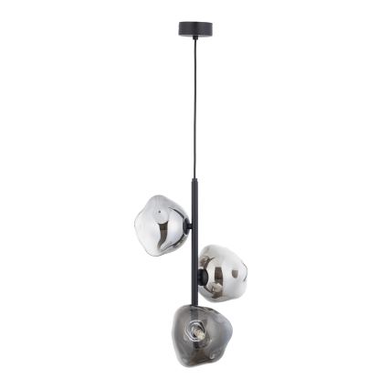 Brilagi - Κρεμαστό φωτιστικό με καλώδιο VULCANO 3xG9/8W/230V μαύρο/καπνιστό μαύρο