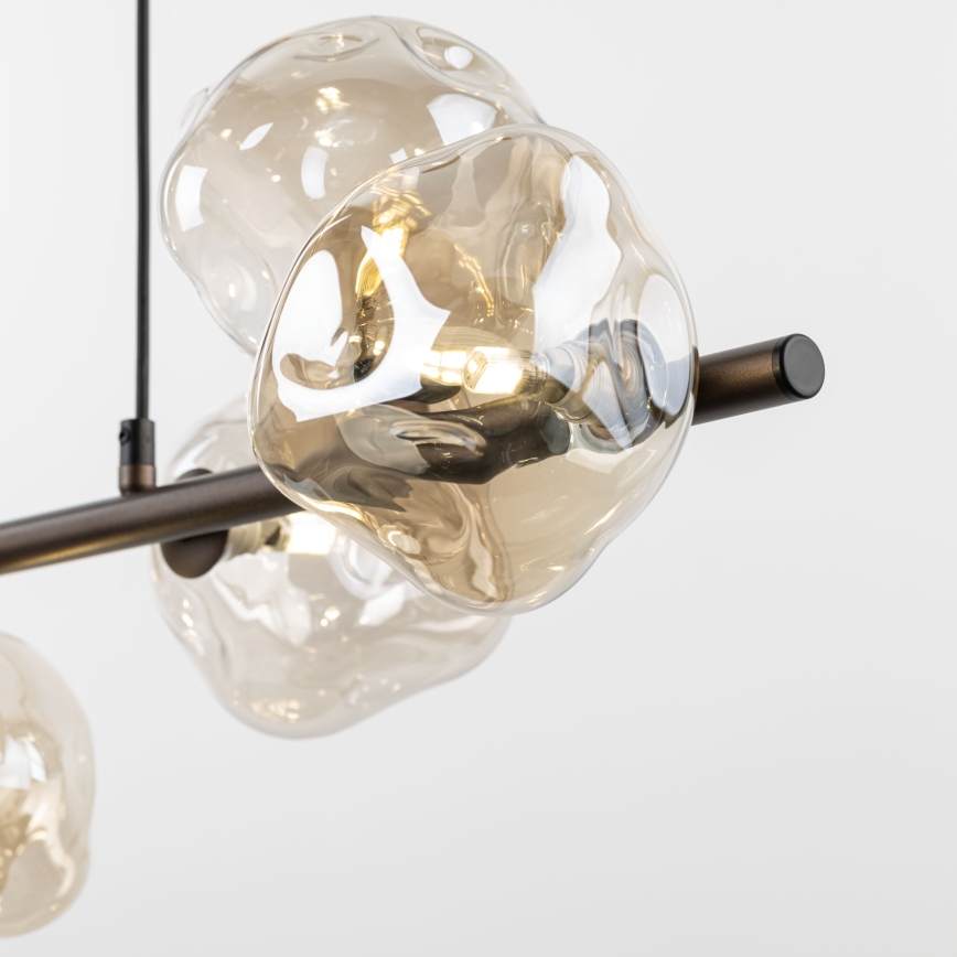 Brilagi - Κρεμαστό φωτιστικό με καλώδιο VULCANO 7xG9/8W/230V καφέ/καπνιστό μπεζ