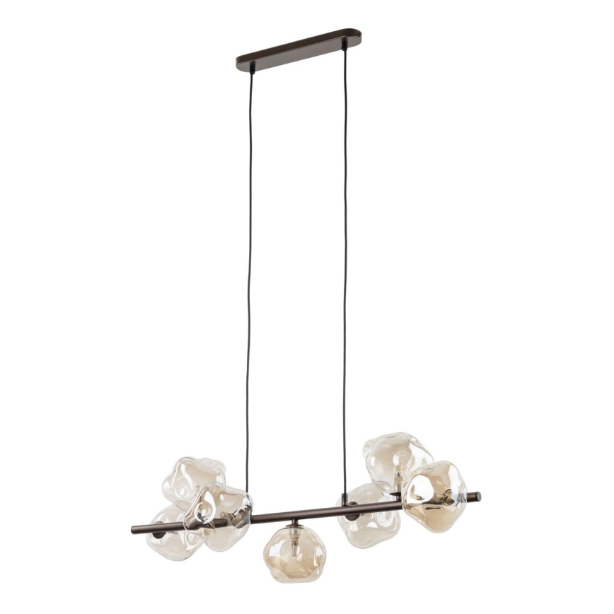 Brilagi - Κρεμαστό φωτιστικό με καλώδιο VULCANO 7xG9/8W/230V μπρονζέ/καπνιστό μπεζ