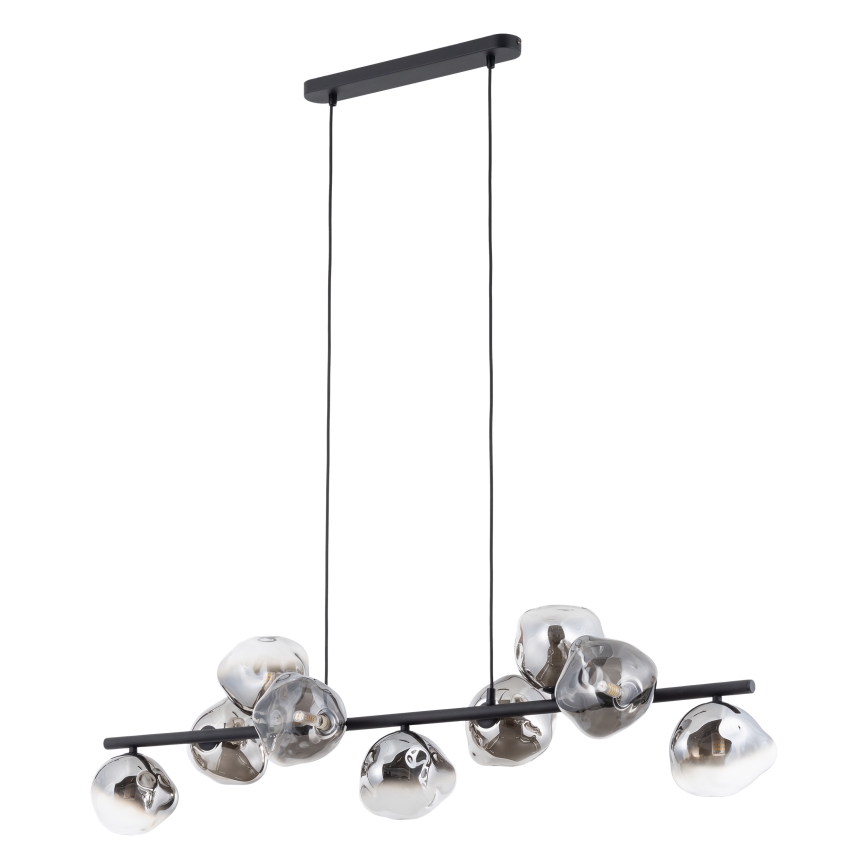 Brilagi - Κρεμαστό φωτιστικό με καλώδιο VULCANO 9xG9/8W/230V μαύρο/καπνιστό μαύρο