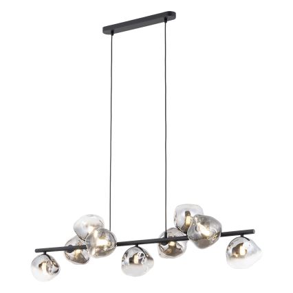 Brilagi - Κρεμαστό φωτιστικό με καλώδιο VULCANO 9xG9/8W/230V μαύρο/καπνιστό μαύρο