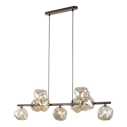 Brilagi - Κρεμαστό φωτιστικό με καλώδιο VULCANO 9xG9/8W/230V μπρονζέ/καπνιστό μπεζ
