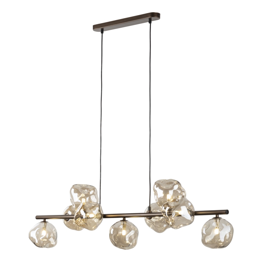 Brilagi - Κρεμαστό φωτιστικό με καλώδιο VULCANO 9xG9/8W/230V μπρονζέ/καπνιστό μπεζ
