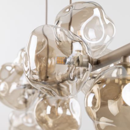 Brilagi - Κρεμαστό φωτιστικό με καλώδιο VULCANO 9xG9/8W/230V μπεζ/καπνιστό μπεζ