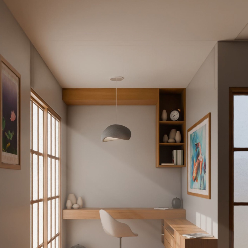 Brilagi - Κρεμαστό φωτιστικό με καλώδιο WABI SABI 1xE27/40W/230V γκρι