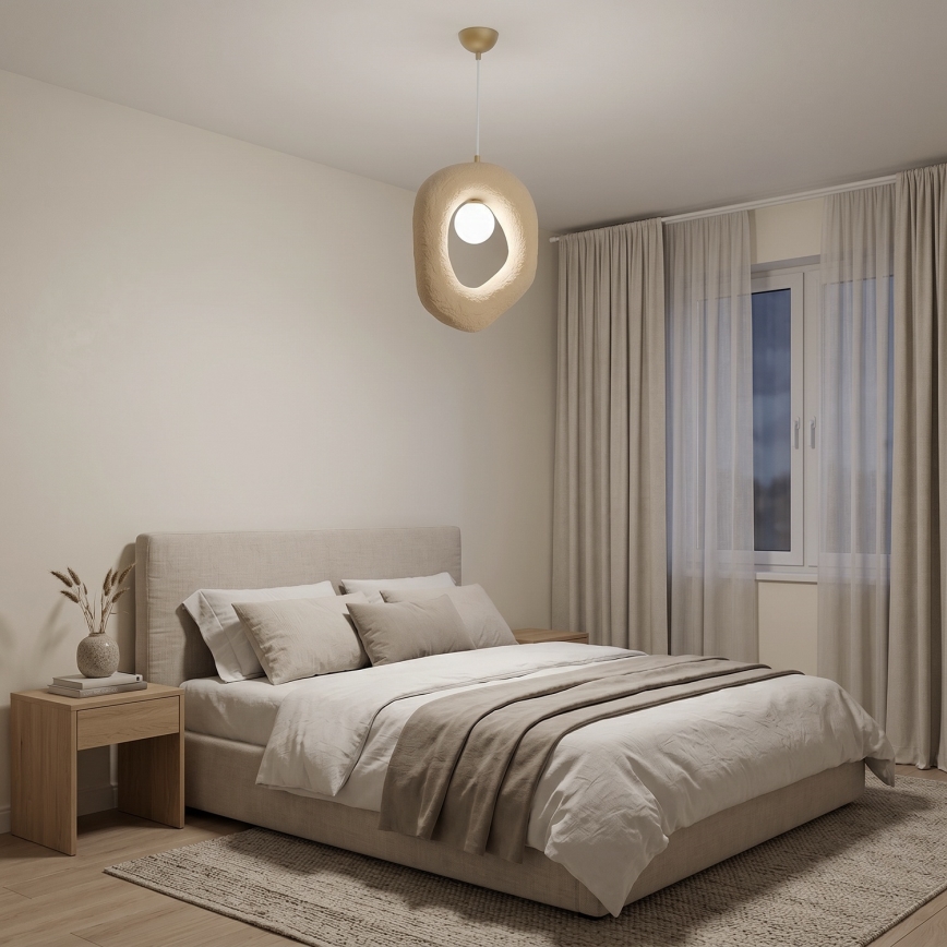Brilagi - Κρεμαστό φωτιστικό με καλώδιο WABI SABI 1xE27/40W/230V εκρού