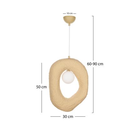 Brilagi - Κρεμαστό φωτιστικό με καλώδιο WABI SABI 1xE27/40W/230V εκρού