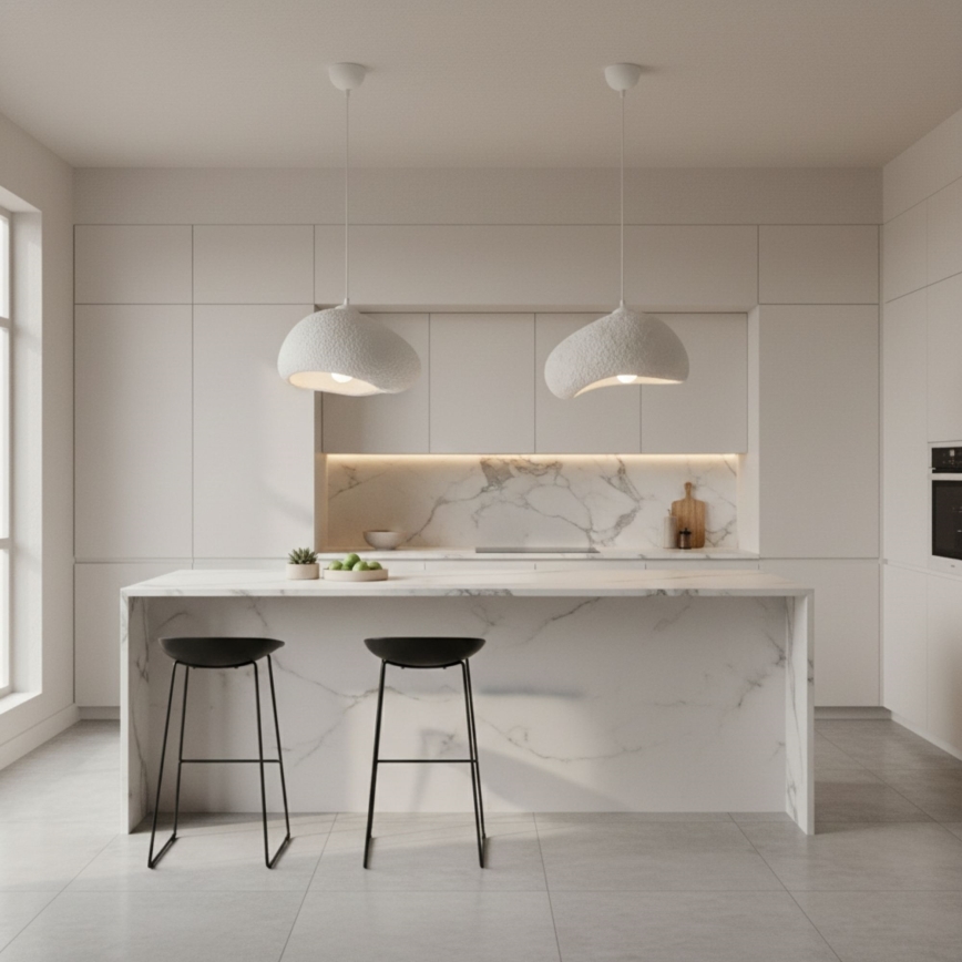 Brilagi - Κρεμαστό φωτιστικό με καλώδιο WABI SABI 1xE27/40W/230V Ø 32 cm λευκό