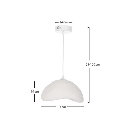 Brilagi - Κρεμαστό φωτιστικό με καλώδιο WABI SABI 1xE27/40W/230V Ø 33 cm λευκό