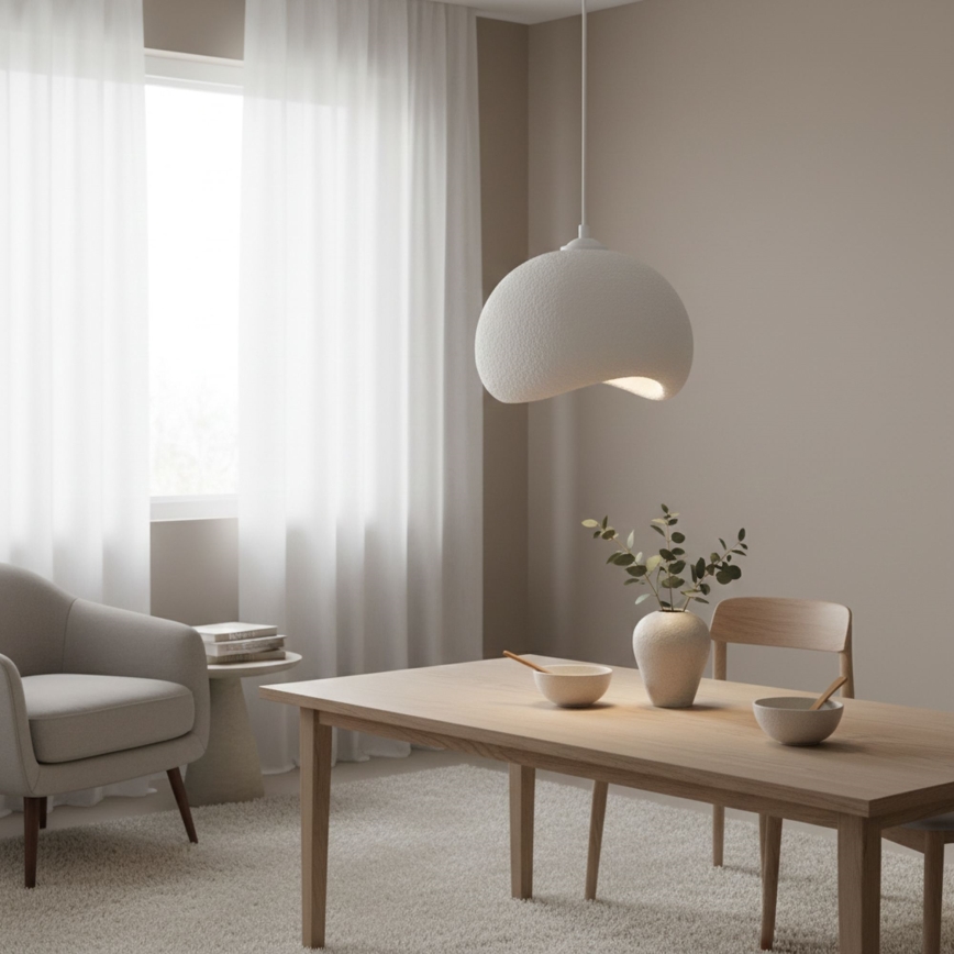 Brilagi - Κρεμαστό φωτιστικό με καλώδιο WABI SABI, 1xE27/40W/230V, Ø 34 cm, λευκό