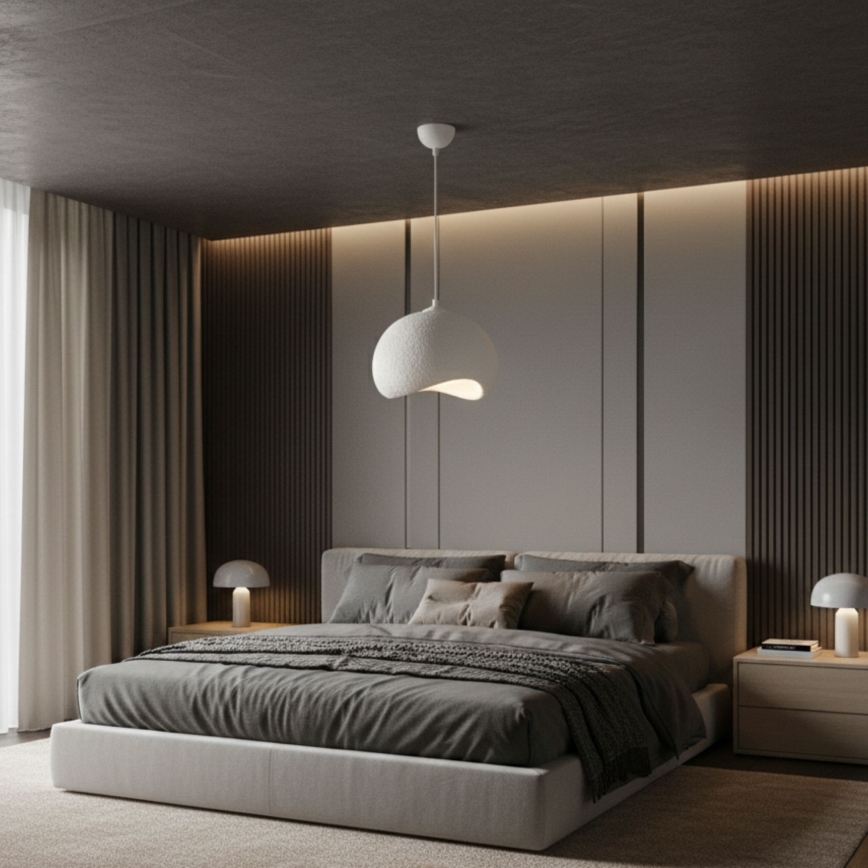 Brilagi - Κρεμαστό φωτιστικό με καλώδιο WABI SABI, 1xE27/40W/230V, Ø 34 cm, λευκό