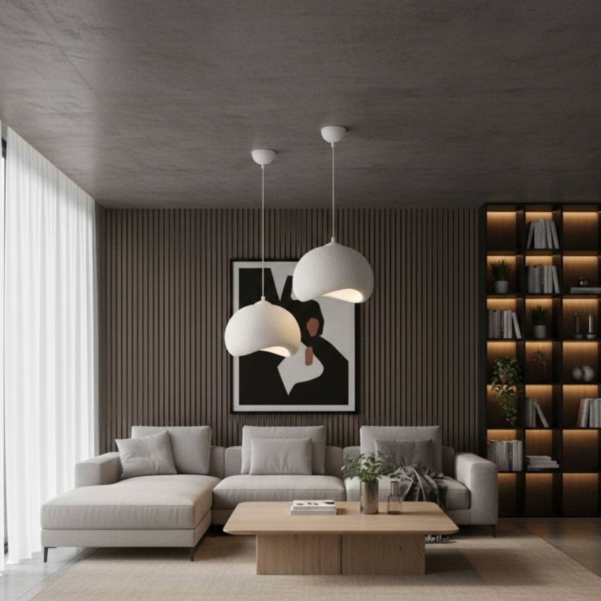 Brilagi - Κρεμαστό φωτιστικό με καλώδιο WABI SABI, 1xE27/40W/230V, Ø 34 cm, λευκό