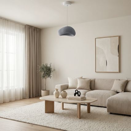 Brilagi - Κρεμαστό φωτιστικό με καλώδιο WABI SABI 1xE27/40W/230V Ø 35 εκ. γκρι