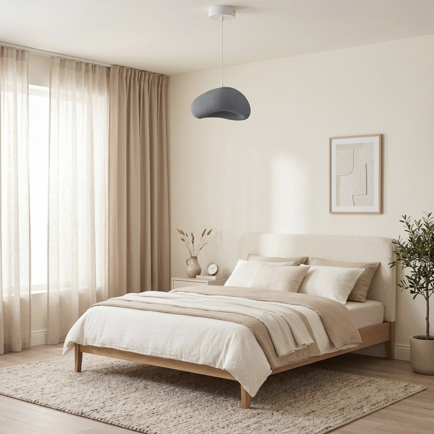 Brilagi - Κρεμαστό φωτιστικό με καλώδιο WABI SABI 1xE27/40W/230V Ø 35 εκ. γκρι