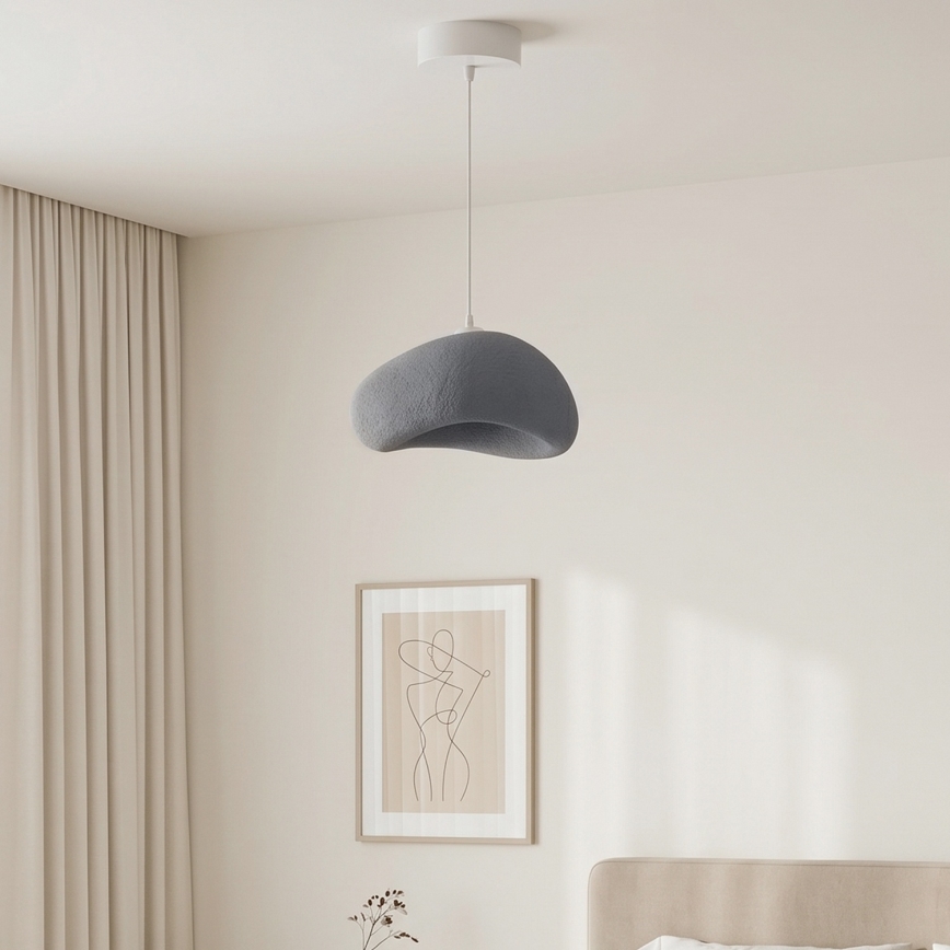 Brilagi - Κρεμαστό φωτιστικό με καλώδιο WABI SABI 1xE27/40W/230V Ø 35 εκ. γκρι