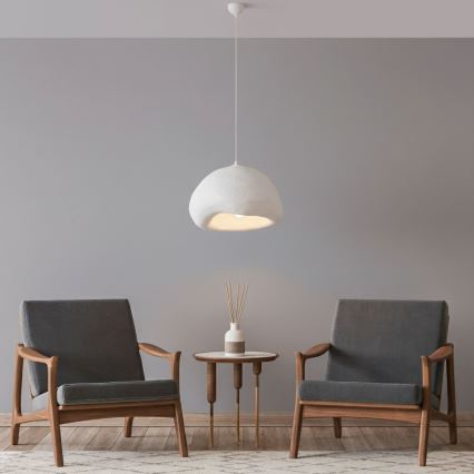 Brilagi - Κρεμαστό φωτιστικό με καλώδιο WABI SABI 1xE27/40W/230V Ø 42 cm λευκό